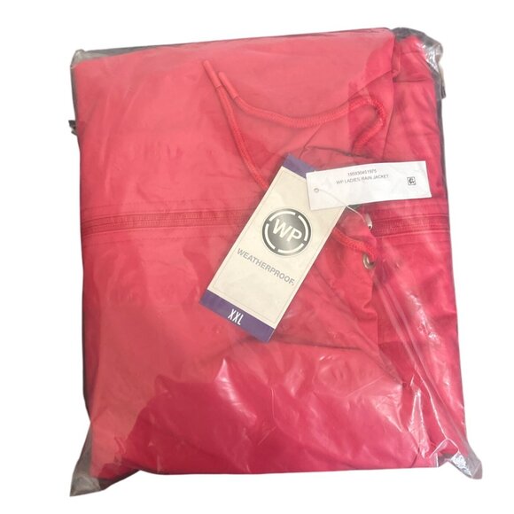 WP‎ Weatherproof Women's XXL Casual Lightweight Hooded Rain Jacket Rococco Red - Picture 3 of 3